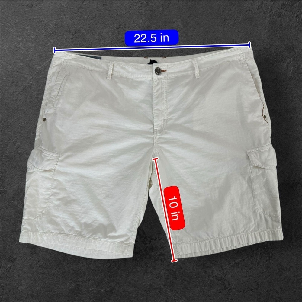 Tommy Bahama Shorts Mens 44 White Cargo 100% Cotton Marlin Embroidered 10 Inseam - Picture 9 of 10